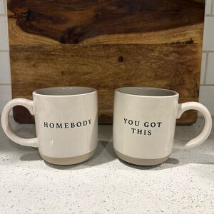 You Got This/Homebody Ceramic Mug Set - Cream